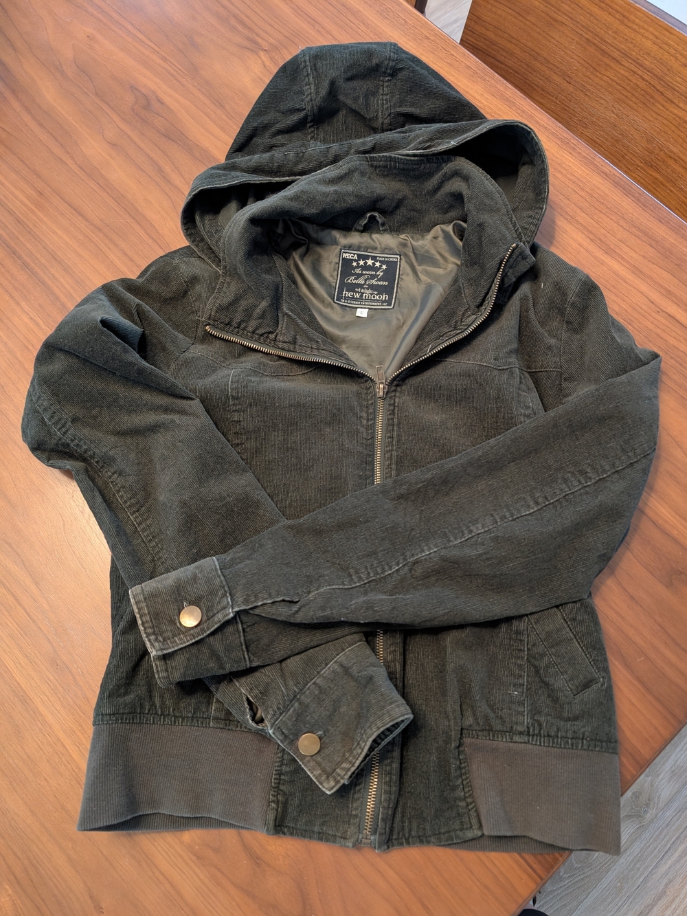 New Moon Authentic Replica Corduroy Bella Swan Green Jacket Large